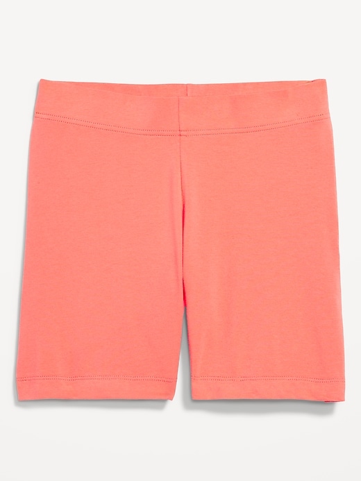 View large product image 2 of 6. High-Waisted Jersey Biker Shorts -- 6-inch inseam