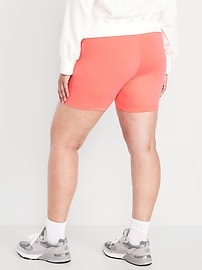 View large product image 6 of 6. High-Waisted Jersey Biker Shorts -- 6-inch inseam