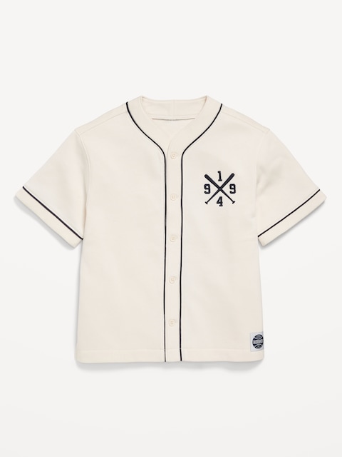 Oversized Fleece Baseball Shirt for Boys
