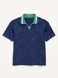 L'image numéro 2 présente T-shirt à col à manches courtes en tricot texturé pour garçon
