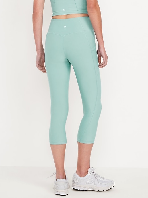 Image number 2 showing, High-Waisted PowerSoft Crop Pocket Leggings