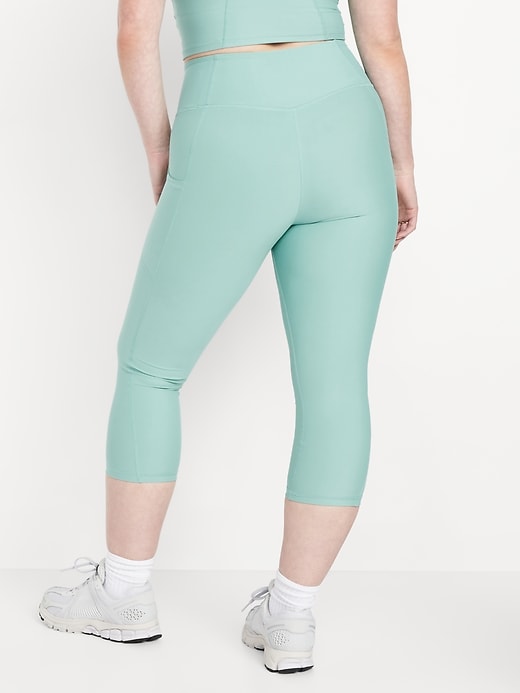 Image number 5 showing, High-Waisted PowerSoft Crop Pocket Leggings