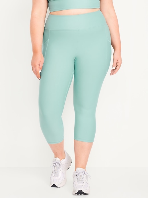 Image number 6 showing, High-Waisted PowerSoft Crop Pocket Leggings