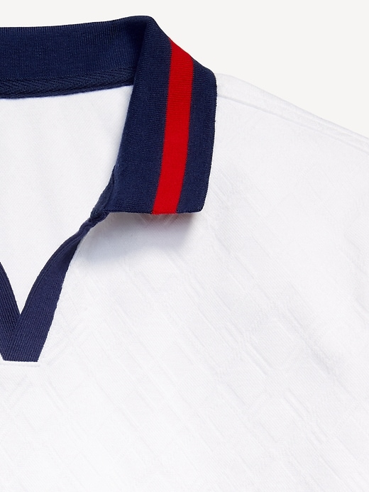Image number 4 showing, Short-Sleeve Textured-Knit Collared Shirt for Boys