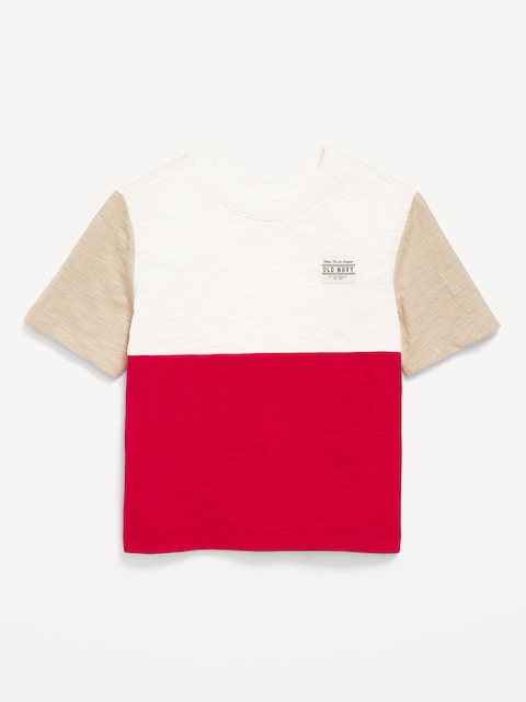 T-shirt surdimensionné aux couleurs contrastées pour garçon