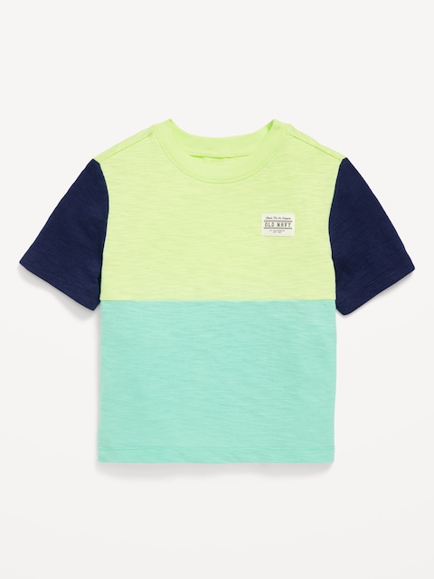 Oversized Color-Block T-Shirt for Toddler Boys