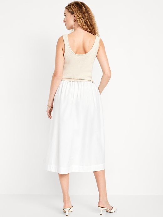 Image number 3 showing, High-Waisted A-Line Midi Skirt