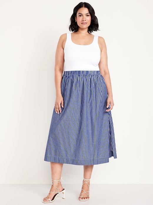 Image number 7 showing, High-Waisted A-Line Midi Skirt