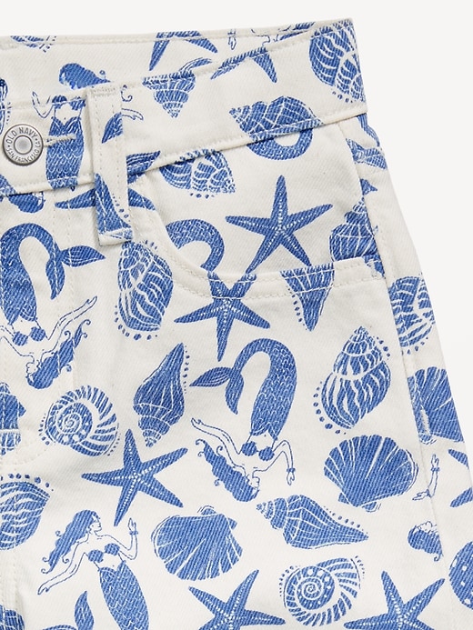 Image number 5 showing, Printed High-Waisted Baggy Wide-Leg Jeans for Girls