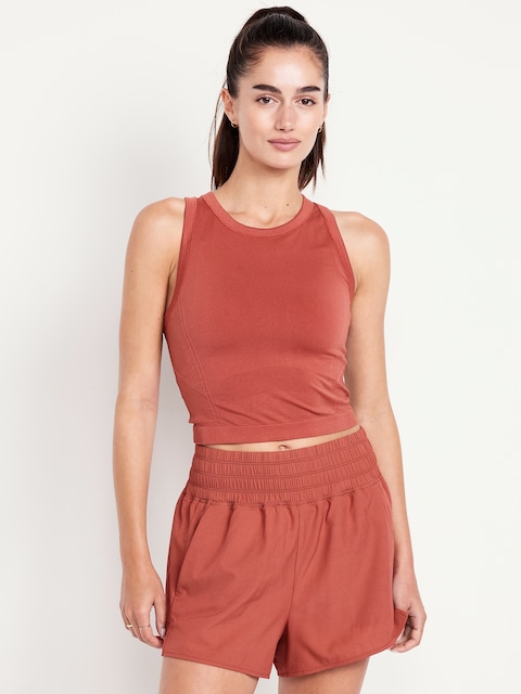 Camisole courte ajustée Fluidité sans coutures