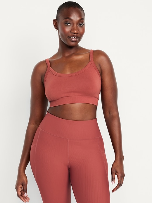 Image number 4 showing, Light Support Fluid Seamless Ribbed Sports Bra