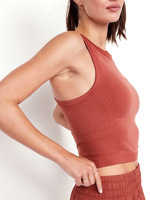 Image number 4 showing, Fluid Seamless Fitted Crop Tank Top