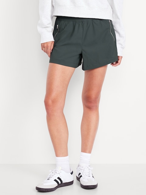 High-Waisted SleekTech Shorts -- 4-inch inseam