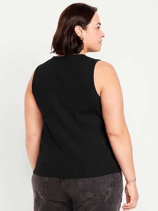 Image number 7 showing, Button-Down Ribbed Top