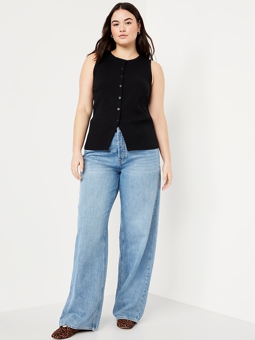 Image number 3 showing, Button-Down Ribbed Top