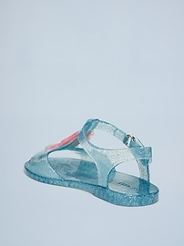 View large product image 3 of 5. Jelly T-Strap Sandals for Toddler Girls