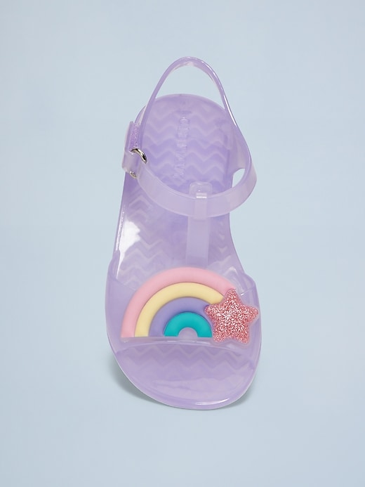 View large product image 2 of 5. Jelly T-Strap Sandals for Toddler Girls