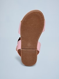 View large product image 4 of 5. Faux-Leather Perforated Sandals for Toddler Girls