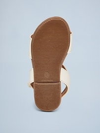 View large product image 4 of 5. Faux-Leather Perforated Sandals for Toddler Girls