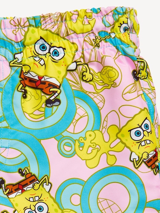 View large product image 2 of 2. SpongeBob SquarePants™ Graphic Swim Trunks for Boys