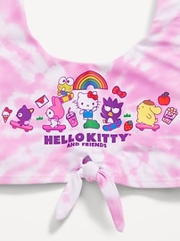 L'image numéro 2 présente Bikini noué sur le devant à imprimé sous licence pour fille