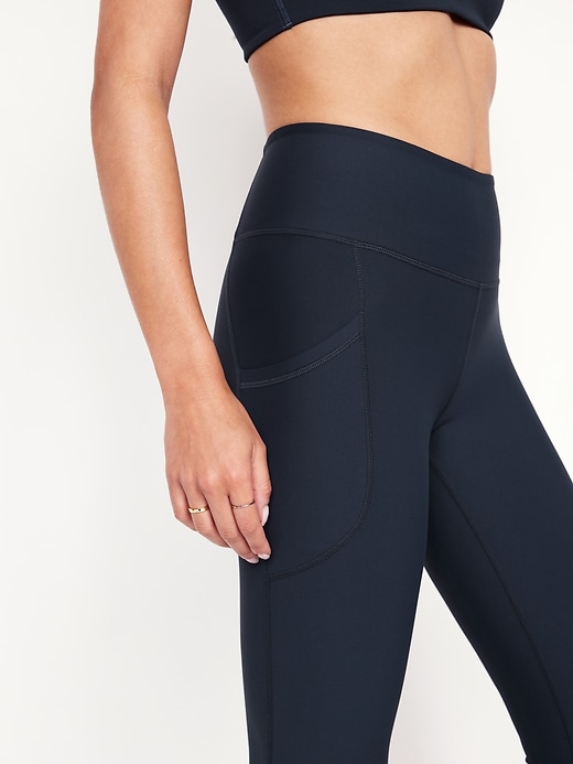 Image number 3 showing, High-Waisted PowerSoft Capri Pocket Leggings