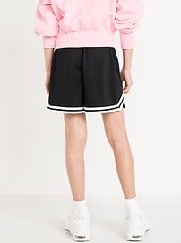 Image number 2 showing, High-Waisted Mesh Basketball Shorts for Girls
