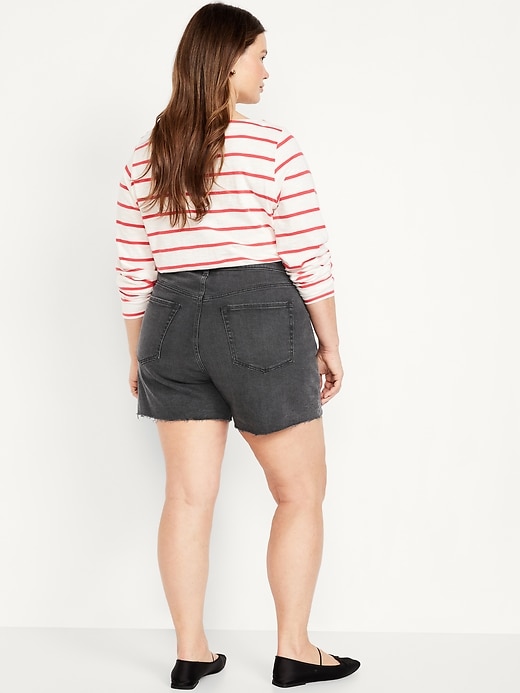 Image number 8 showing, Curvy High-Waisted OG Jean Cut-Off Shorts -- 5-inch inseam