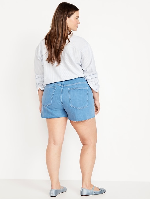 Image number 7 showing, Curvy High-Waisted OG Jean Cut-Off Shorts -- 3-inch inseam