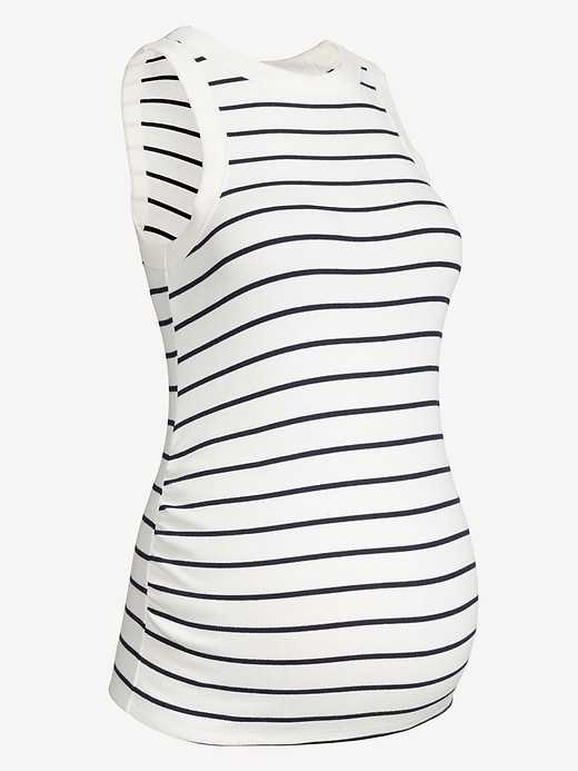 Image number 4 showing, Maternity High-Neck Striped Tank Top