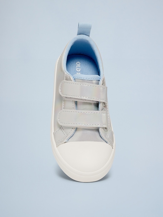 View large product image 2 of 5. Metallic Double Secure-Strap Sneakers for Toddler Girls