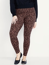 View large product image 5 of 6. High-Waisted Jersey Fashion Layering Leggings