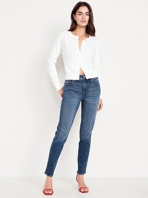 Image number 1 showing, High-Waisted Vintage Slim Jeans