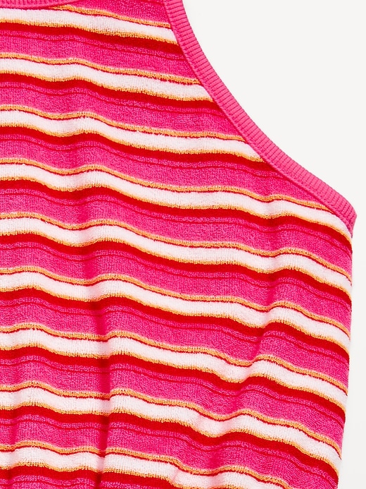 Image number 4 showing, Waist-Defined Terry Romper for Girls