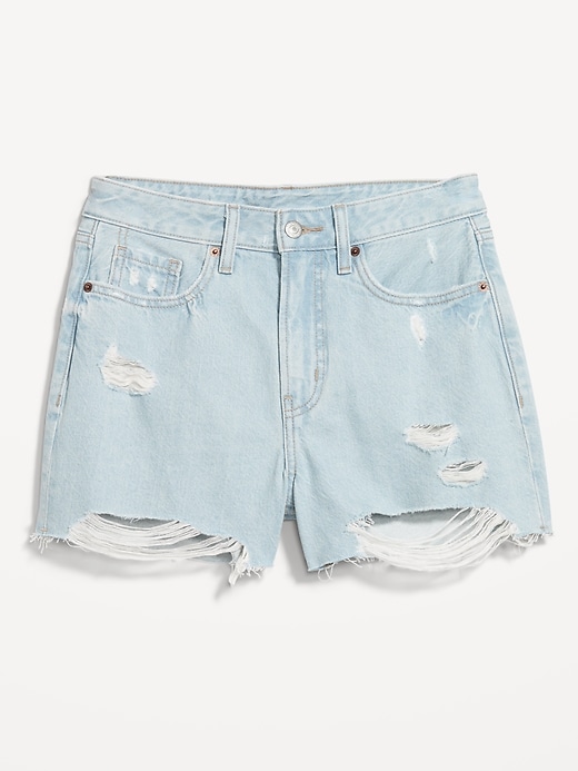 Image number 4 showing, High-Waisted Rigid OG Jean Cut-Off Shorts -- 3-inch inseam