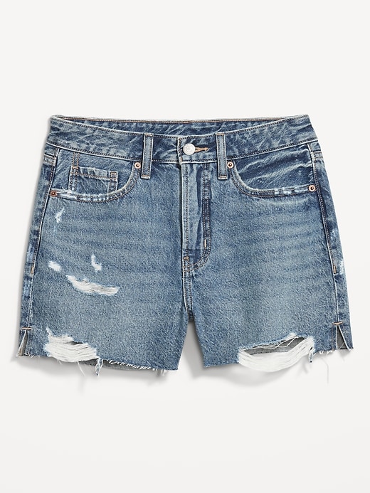 Image number 4 showing, High-Waisted Rigid OG Jean Cut-Off Shorts -- 3-inch inseam