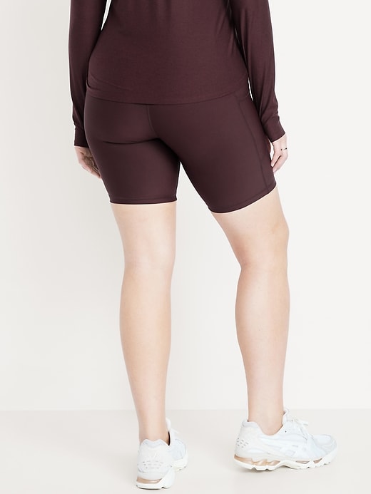 Image number 5 showing, High-Waisted PowerSoft Biker Shorts -- 8-inch inseam