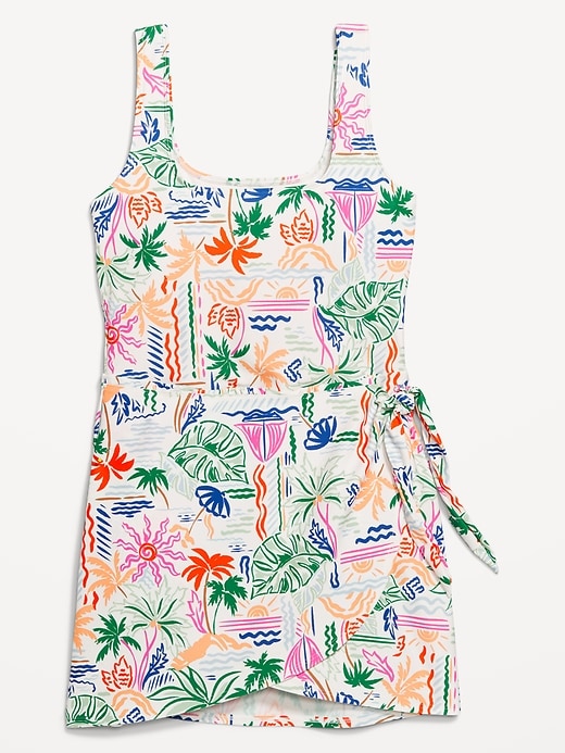 Image number 4 showing, Matte Side-Tie Swim Dress