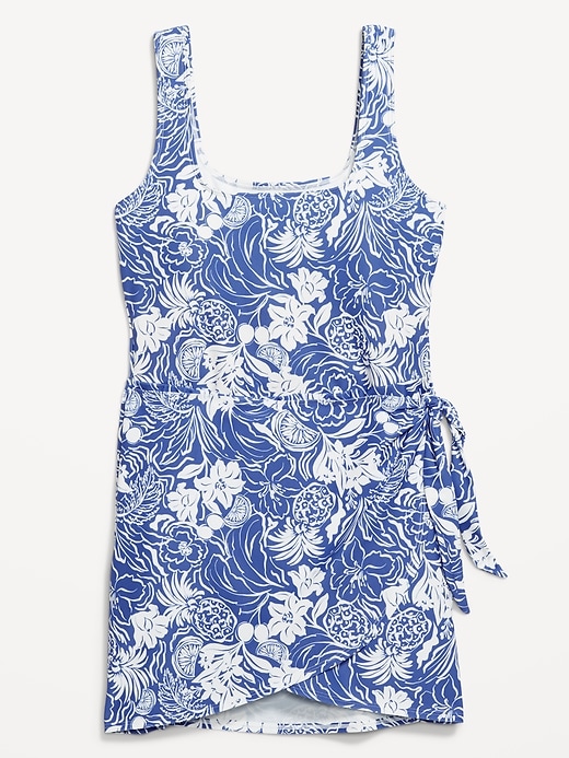 Image number 4 showing, Matte Side-Tie Swim Dress