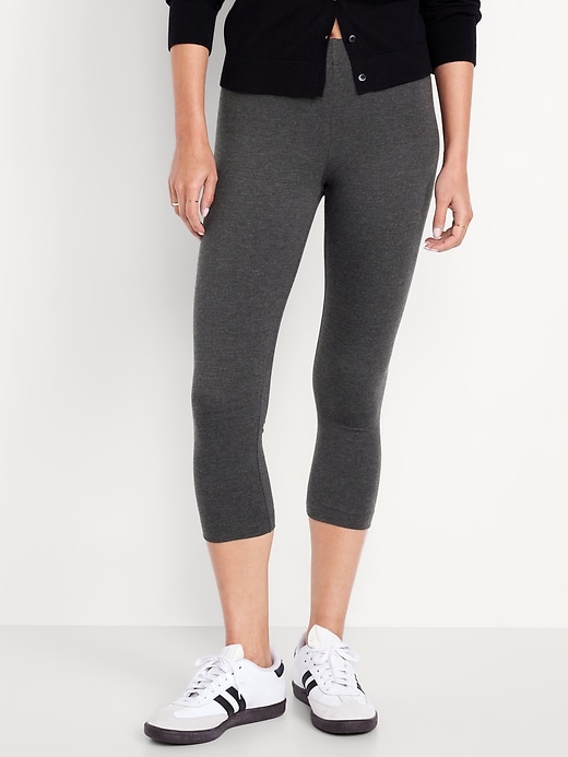 View large product image 1 of 1. High-Waisted Crop Leggings