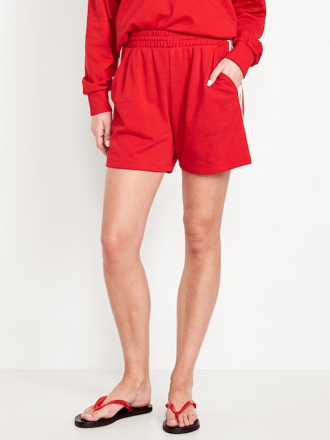 Extra High-Waisted SoComfy Sweat Shorts -- 5-inch inseam