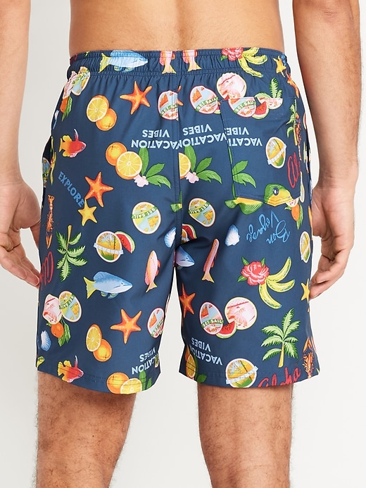 Image number 2 showing, Printed Swim Trunks -- 7-inch inseam