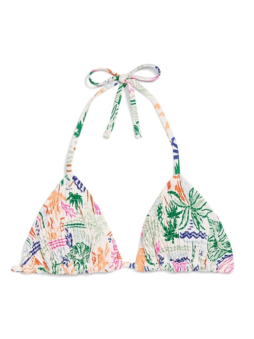 Image number 4 showing, Textured Triangle String Bikini Swim Top