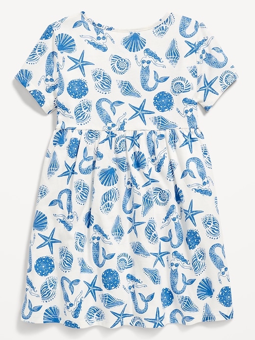 View large product image 2 of 2. Printed Jersey-Knit Short-Sleeve Dress for Toddler Girls