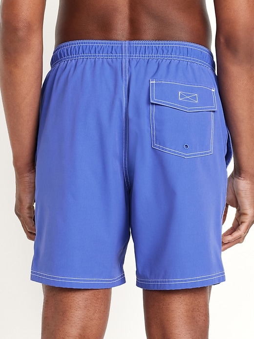 Image number 2 showing, Garment-Dyed Swim Trunks -- 7-inch inseam