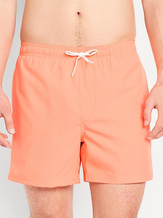 Image number 1 showing, Solid Swim Trunks -- 5-inch inseam