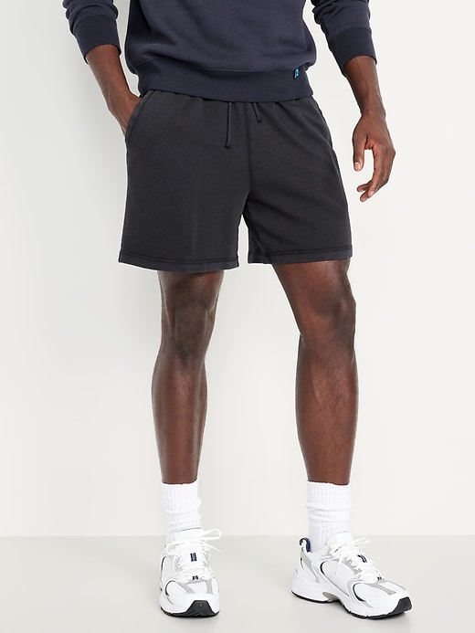 Image number 1 showing, Garment-Dyed French Terry Shorts -- 6-inch inseam