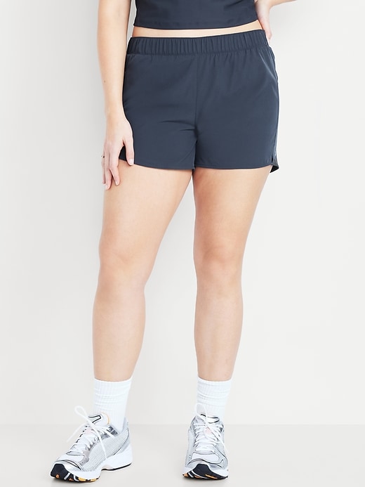 Image number 4 showing, Mid-Rise StretchTech Run Shorts -- 4-inch inseam