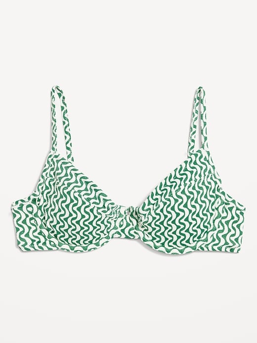 Image number 4 showing, Textured Underwire Balconette Swim Top