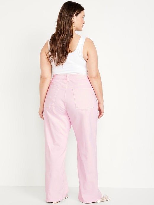 Image number 5 showing, Curvy Extra High-Waisted Wide-Leg Jeans